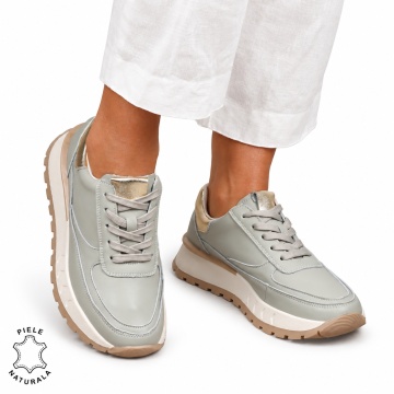 Pantofi Casual DAMA din PIELE Naturala cu model pe talpa LF1524 BARILLA