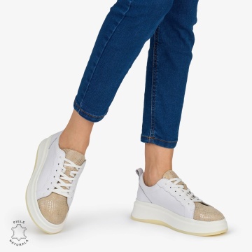 Pantofi Casual DAMA din PIELE Naturala LF0947 CULOARE: ALB - Img 2