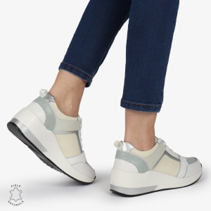 Pantofi Casual dama din Piele naturala LF1333 ALBASTRU - Img 2