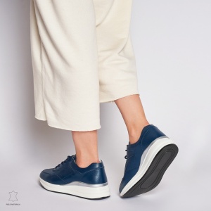 Pantofi Casual dama din Piele naturala Multicolor LF1234 BLEUMARIN - Img 4