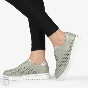 Pantofi Casual dama din piele naturala Perforati LF0782 BARILLA - Img 3