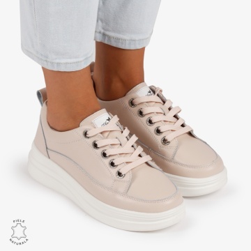 Pantofi casual dama piele naturala LF0869 ROZ