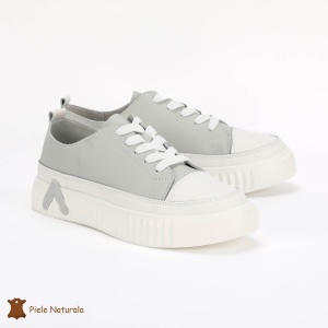 Pantofi Casual de dama din Piele naturala cu talpa groasa LF0489 GRI