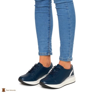 Pantofi casual de dama din piele naturala cu talpa plata LF0019 - Img 4
