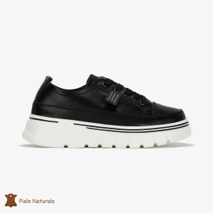 Pantofi Casual de dama din Piele naturala Interior confortabil LF0488 Negru