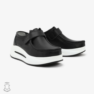 Pantofi Casual de dama din Piele Naturala LF0570 NEGRU
