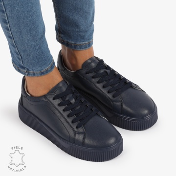 Pantofi Casual de dama din Piele Naturala LF1222 NAVY