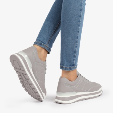 Pantofi Casual Piele Naturala LF1221 GRI - Img 2