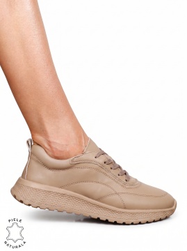 Pantofi damă din piele naturală cu aspect elegant LF1816 khaki - Img 2