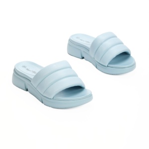 Papuci dama din Piele Ecologica albastri LF0212 - Img 3
