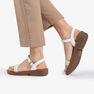 Sandale din Piele Ecologica LF0160 Alb - Img 3