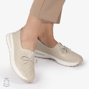 BALERINI dama din Piele Naturala LF1060 CULOARE: BEJ