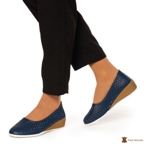 Balerini Dama Piele Naturala Slip-on LF0075 BLEUMARIN - Img 3