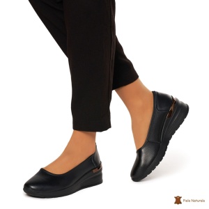 Balerini Dama Piele Naturala slip-on LF0082 NEGRU - Img 3
