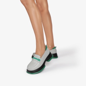 Mocasini dama din Piele Naturala LF0841 GRI