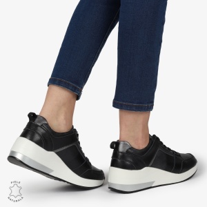 Pantofi Casual dama din Piele naturala LF1333 NEGRU - Img 4
