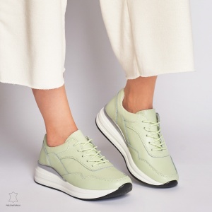 Pantofi Casual dama din Piele naturala Multicolor LF1234 VERDE