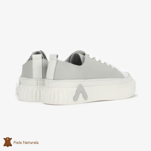 Pantofi Casual de dama din Piele naturala cu talpa groasa LF0489 GRI - Img 3