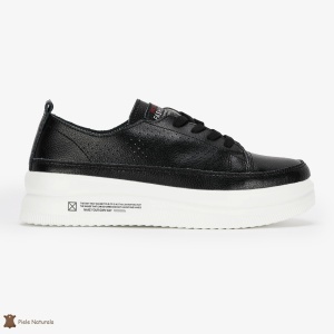 Pantofi Casual de dama din Piele naturala Șic Urban LF0487 NEGRU - Img 2