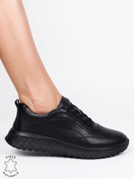 Pantofi damă din piele naturală cu aspect elegant LF1816