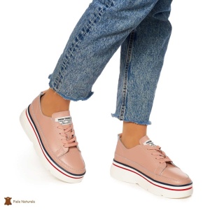 Pantofi DAMA DIN PIELE NATURALA LF0972 CULOARE : ROZ
