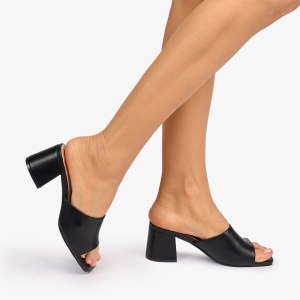 Pantofi eleganti dama din Piele ECOLOGICA Model Simplu LF1088 CULOARE: Negru