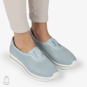 Pantofi Perforati Dama Piele naturală LF0104 ALBASTRU - Img 2