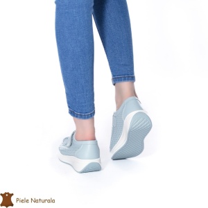 Pantofi Perforati Dama Piele naturală LF0106 ALBASTRU - Img 3