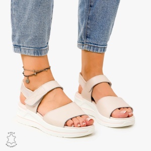 SANDALE Dama Piele Naturala CU BARETA LF1098 Culoare: ROZ