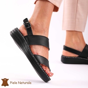 Sandale dama Piele Naturala LF0189 NEGRU