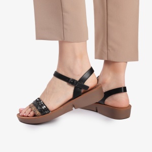 Sandale din Piele Ecologica LF0160 NEGRU - Img 2