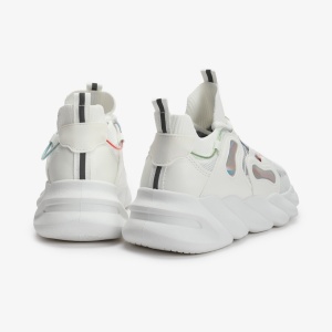 SNEAKERS Dama din Piele Ecologica si textil LF0130 ALB - Img 3