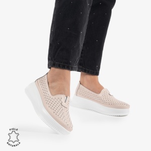 BALERINI dama din Piele Naturala LF0861 ROZ