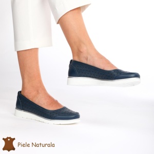 Balerini Dama Piele naturală LF0026 NAVY - Img 2