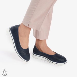 Balerini Dama Piele naturală LF0105 BLEUMARIN