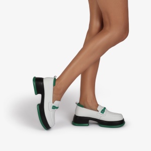 Mocasini dama din Piele Naturala LF0841 ALB - Img 3