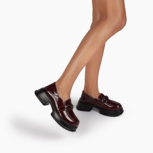 Mocasini dama din Piele Naturala lucioasa LF0843 ROSU - Img 4