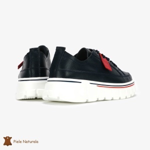 Pantofi Casual de dama din Piele naturala Interior confortabil LF0488 Bleumarin - Img 3