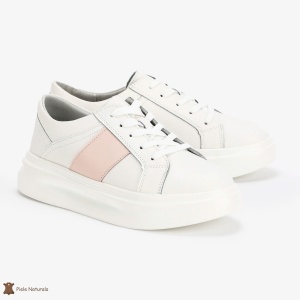 Pantofi Casual de dama din Piele naturala respirabili și ușori LF0490 Roz - Img 3