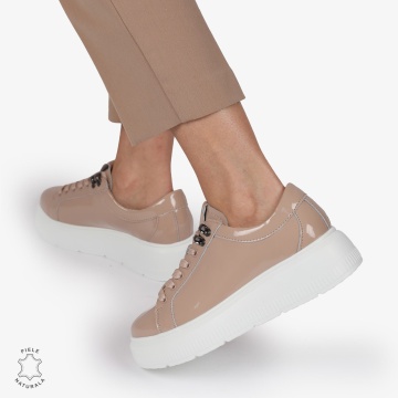 Pantofi CASUAL PIELE NATURALA LACUITA LF1294 ROZ - Img 3