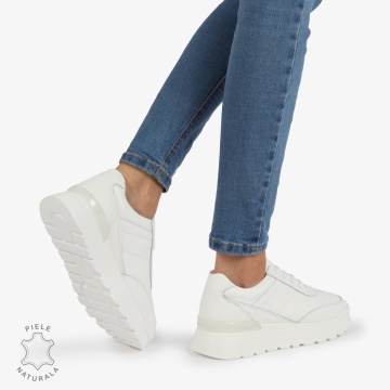 Pantofi Casual Piele Naturala LF1221 ALB - Img 3