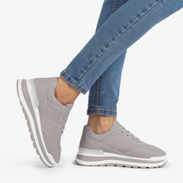 Pantofi Casual Piele Naturala LF1221 GRI