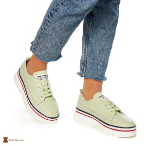 Pantofi DAMA DIN PIELE NATURALA LF0972 CULOARE : VERDE