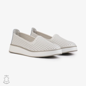 BALERINI Dama Piele Naturala PERFORATA LF1006 Culoare: ALB - Img 2
