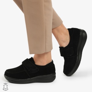 Mocasini dama din piele naturala cu talpa groasa INTOARSA LF0004 NEGRU - Img 3