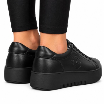 Pantofi Casual DAMA din PIELE Naturala cu talpa inalta LF1455 - Img 3