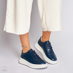 Pantofi casual dama din piele naturala LF0006 BLEUMARIN - Img 3