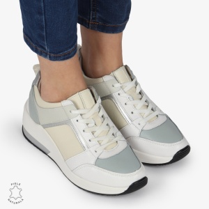 Pantofi Casual dama din Piele naturala LF1333 ALBASTRU
