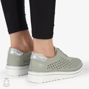 Pantofi Casual dama din piele naturala Perforati LF0782 BARILLA - Img 4
