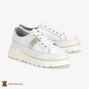 Pantofi Casual de dama din Piele naturala Interior confortabil LF0488 Alb